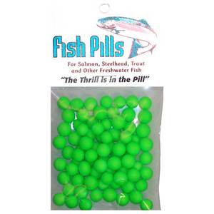 Mad River Fish Pills Standard Pack Soft Egg - Fluorescent Green, 7-8mm