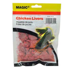 Magic Products Preserved Chicken Livers Catfish Bait - Red/Blood Anise, 4oz