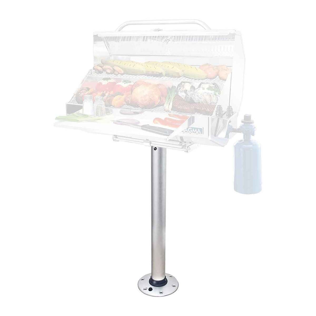 Magma Double Locking Stowable Pedestal Mount - Silver - Silver Magma Double Locking Stowable Pedestal Mount - Silver - Silver