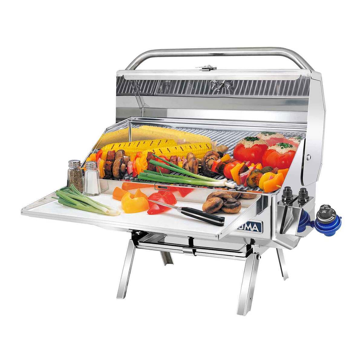 Magma Newport Classic Gas Grill - Silver - Silver Magma Newport Classic Gas Grill - Silver - Silver