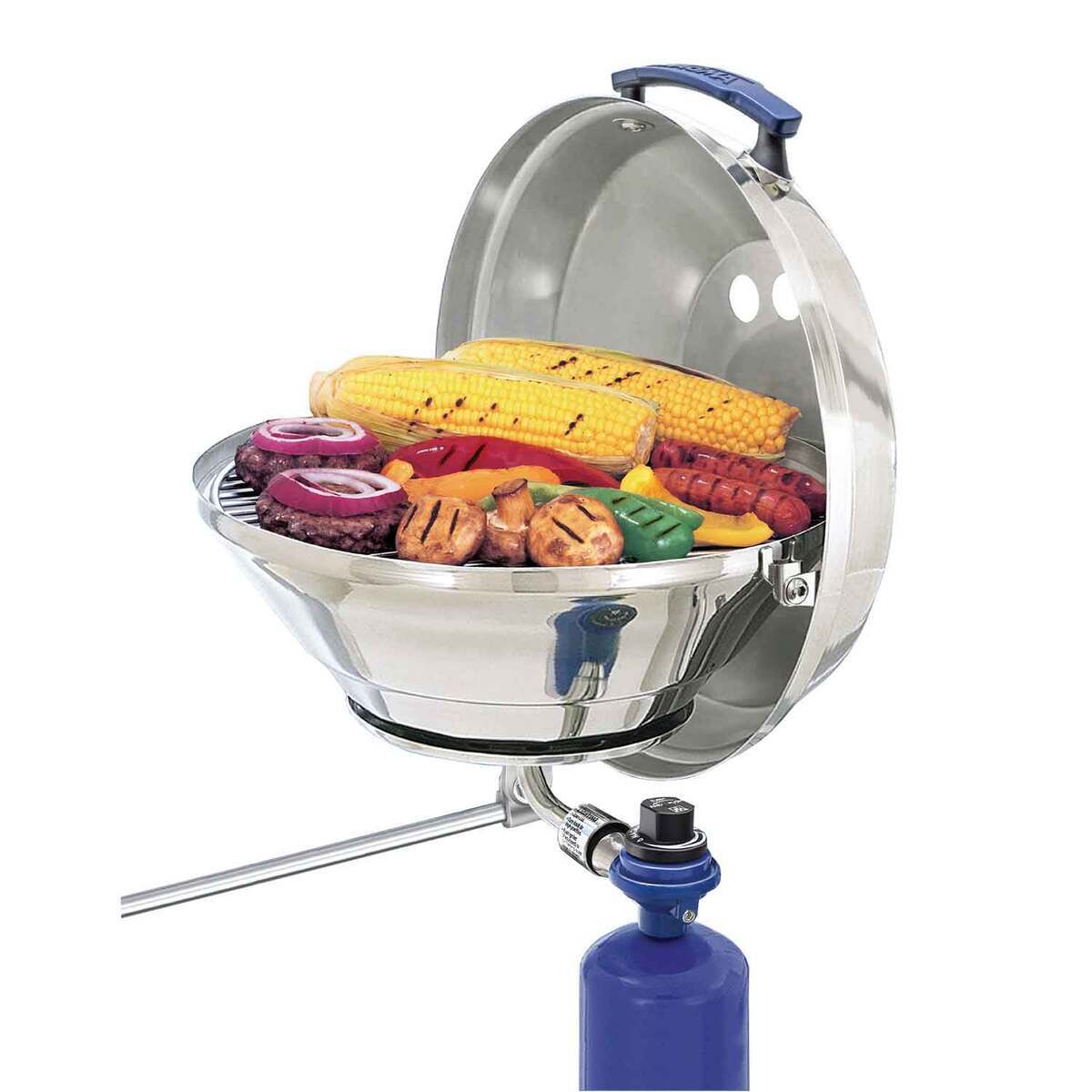 Magma Original Size Marine Kettle Gas Grill - Silver - Silver Magma Original Size Marine Kettle Gas Grill - Silver - Silver