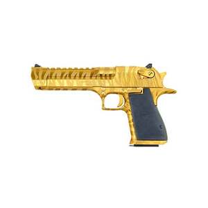 Magnum Research Desert Eagle 357 Magnum 6in Titanium Gold Tiger Stripes Pistol - 9+1 Rounds Magnum Research Desert Eagle 357 Magnum 6in Titanium Gold Tiger Stripes Pistol - 9+1 Rounds