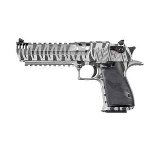 Magnum Research Desert Eagle 50 Action Express 6in Stainless with White Tiger Stripe Pistol - 7+1