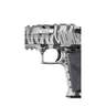 Magnum Research Desert Eagle 50 Action Express 6in Stainless with White Tiger Stripe Pistol - 7+1 - Gray