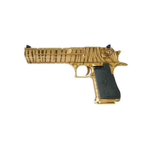 Magnum Research Desert Eagle 50 Action Express 6in Titanium Gold Tiger Stripes Pistol - 7+1 Rounds - Gold image