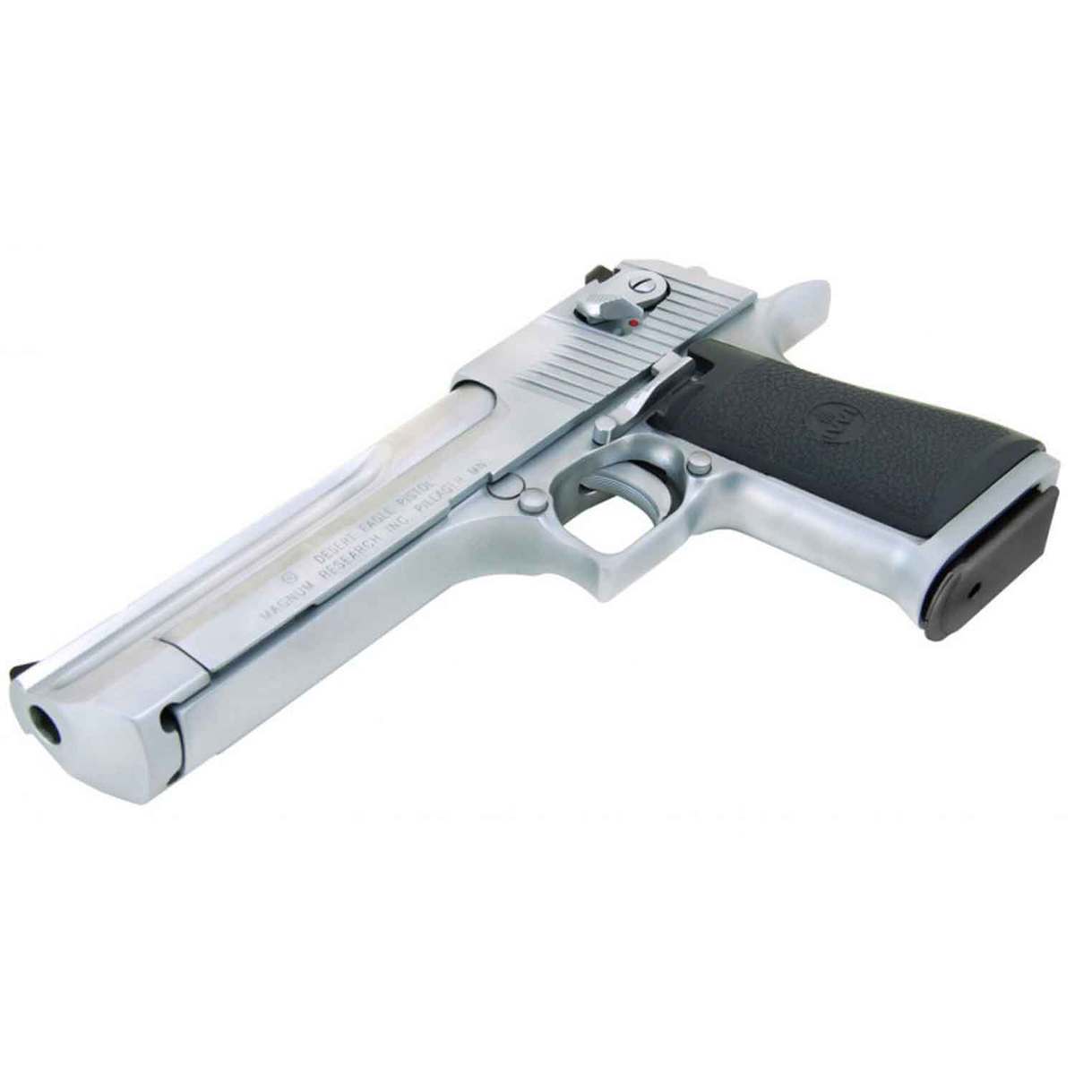Magnum Research Desert Eagle L5 With Hogue Grip 50 Action Express 5in Chrome/Black Pistol - 7+1 Rounds Magnum Research Desert Eagle L5 With Hogue Grip 50 Action Express 5in Chrome/Black Pistol - 7+1 Rounds