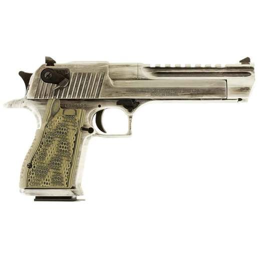 Magnum Research Desert Eagle Mark XIX 50 Action Express 6in White Matte Distressed Pistol - 7+1 Rounds - Fullsize image