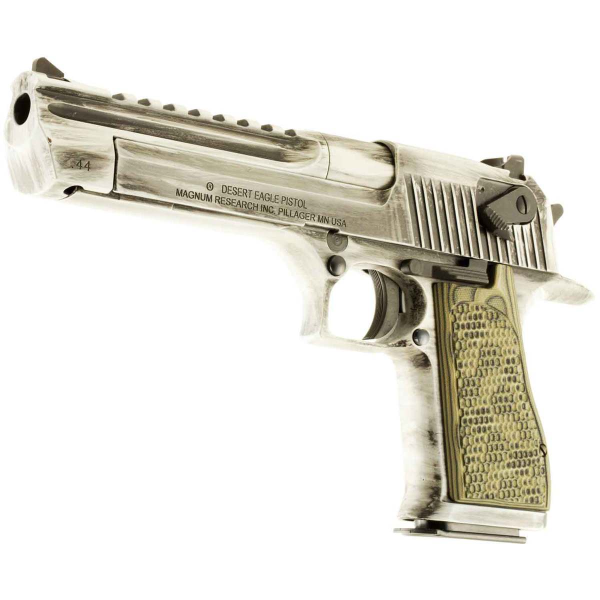 Magnum Research Desert Eagle Mark XIX 50 Action Express 6in White Matte Distressed Pistol - 7+1 Rounds Magnum Research Desert Eagle Mark XIX 50 Action Express 6in White Matte Distressed Pistol - 7+1 Rounds