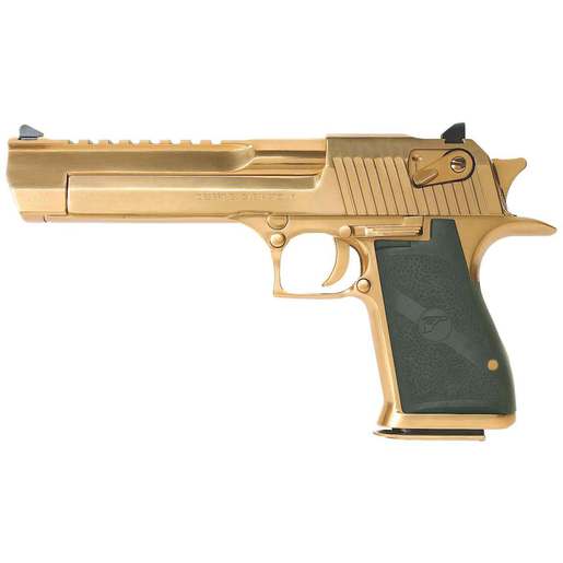 Magnum Research Desert Eagle Mark XIX 50 Action Express 6in Titanium Gold Pistol - 7+1 Rounds - Yellow Fullsize image