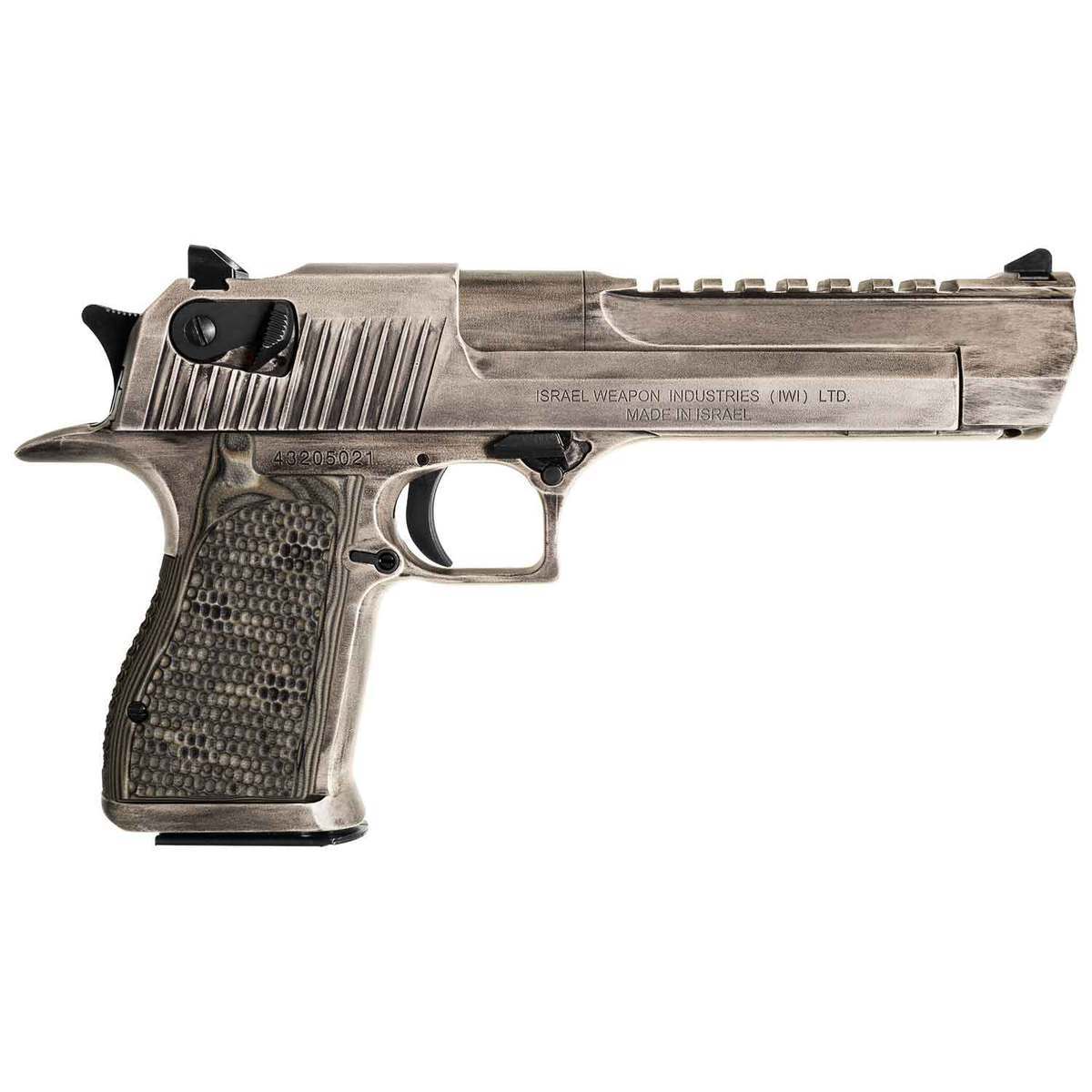 Magnum Research Desert Eagle Mark XIX 50 Action Express 6in White Matte Distressed Pistol - 7+1 Rounds Magnum Research Desert Eagle Mark XIX 50 Action Express 6in White Matte Distressed Pistol - 7+1 Rounds