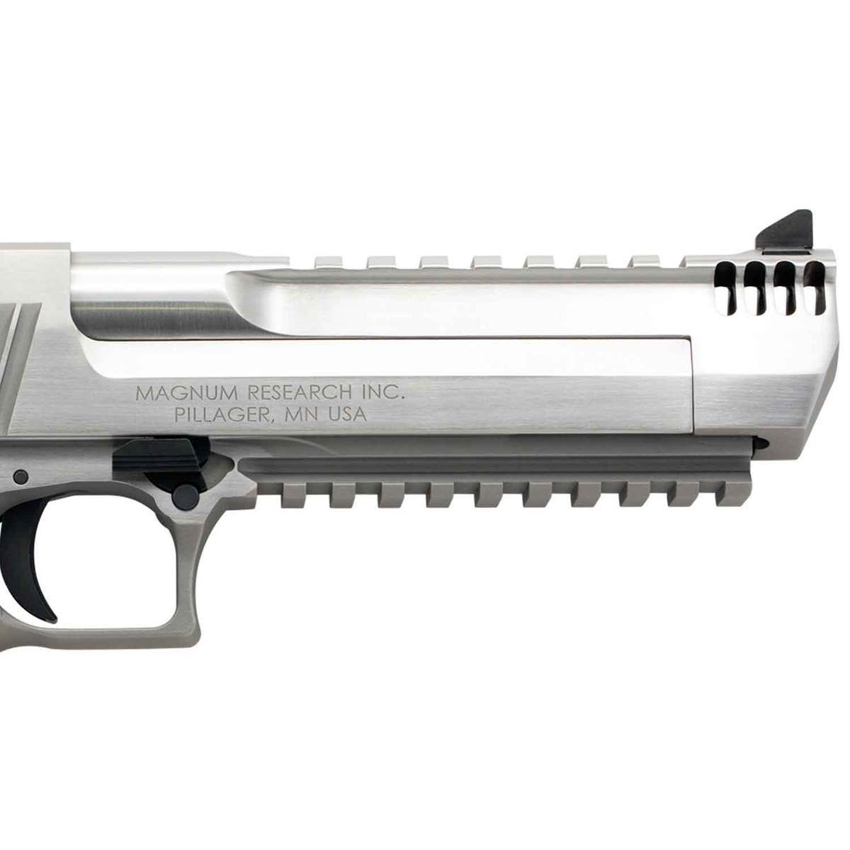 Magnum Research Desert Eagle Mark XIX With Muzzle Break 429 Desert Eagle 6in Stainless/Black Pistol - 7+1 Rounds Magnum Research Desert Eagle Mark XIX With Muzzle Break 429 Desert Eagle 6in Stainless/Black Pistol - 7+1 Rounds
