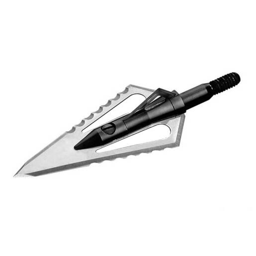 Magnus Stinger Buzzcut 100gr Fixed Broadheads – 3 Pack – Steel/Black 2-1/8in x 1-1/16in