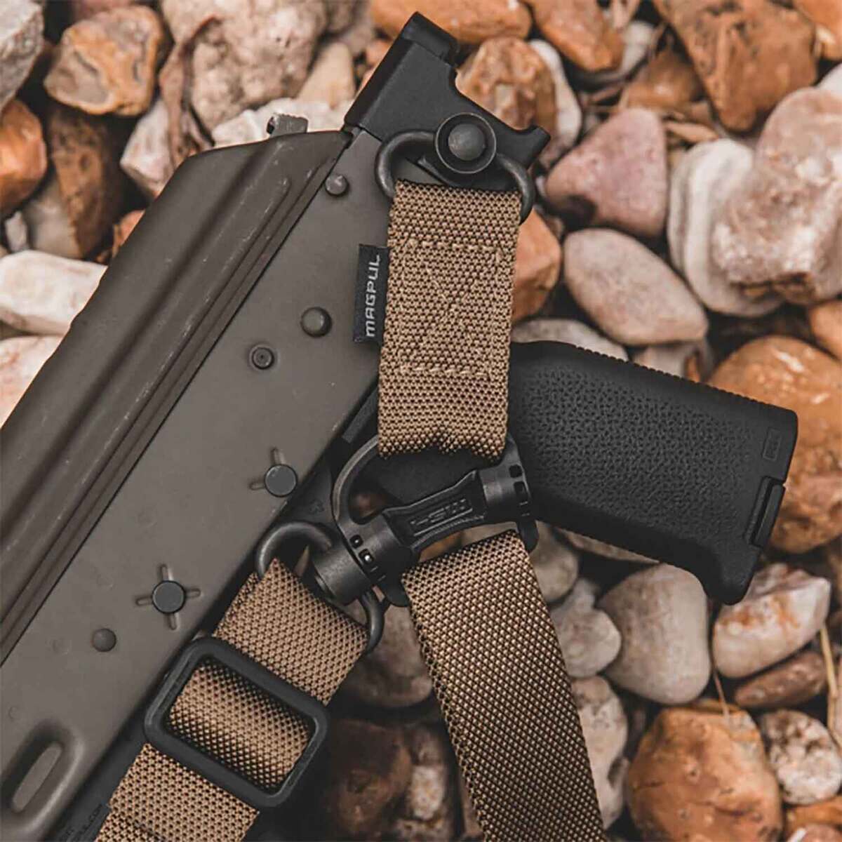 Magpul GEN 2 MS4 Dual QD Nylon Sling - Coyote Tan - Tan Magpul GEN 2 MS4 Dual QD Nylon Sling - Coyote Tan - Tan