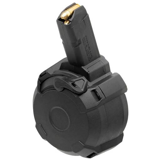 Magpul PMAG D-50 GL9 – PCC Black Double Stack Glock Pattern PCC 9mm Luger Handgun Drum Magazine – 50 Rounds