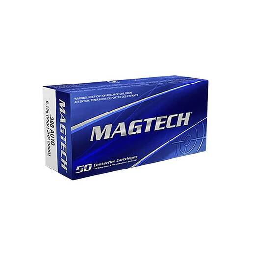 Magtech Range/Training 380 Auto (ACP) 95gr FMJ Centerfire Handgun Ammo Ammo - 50 Rounds 50 Rounds Ammo