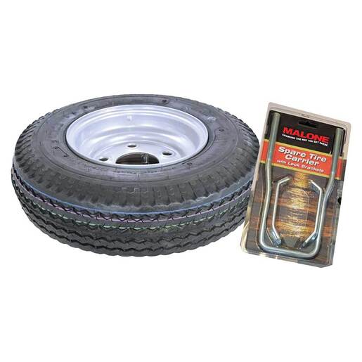 Malone Ecolight and Xtralight Trailer 8in Spare Tire - Black