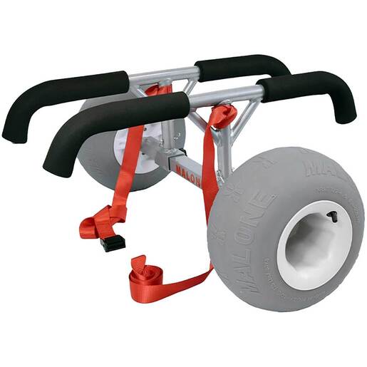 Malone Traverse HD-S Bunk Style Canoe/Kayak Cart with Beach Wheels - Silver