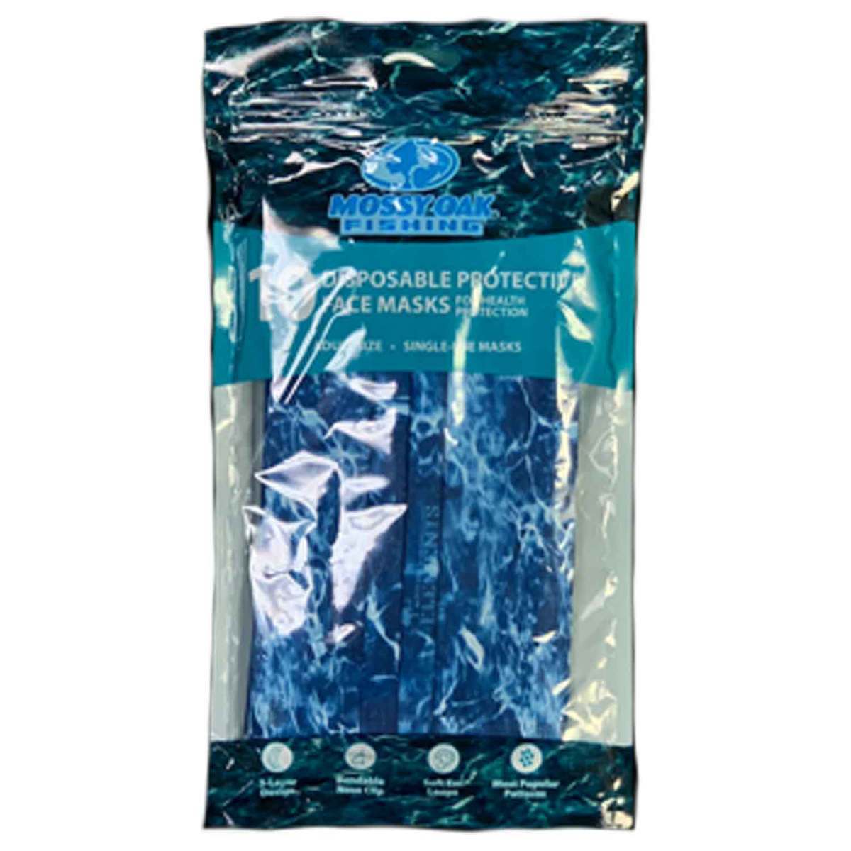 Mammoth Coolers Mossy Oak Aqua Face Masks - 10 Pack - Mossy Oak Aqua Mammoth Coolers Mossy Oak Aqua Face Masks - 10 Pack - Mossy Oak Aqua