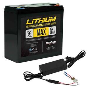 MarCum Max Battery and Charger Kit Marine Electronic Accessory MarCum Max Battery and Charger Kit Marine Electronic Accessory