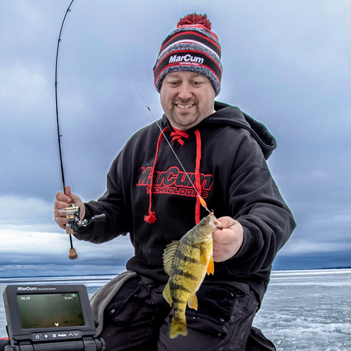 MarCum Men's Laced Ice Fishing Hoodie - Black - M - Black M MarCum Men's Laced Ice Fishing Hoodie - Black - M - Black M