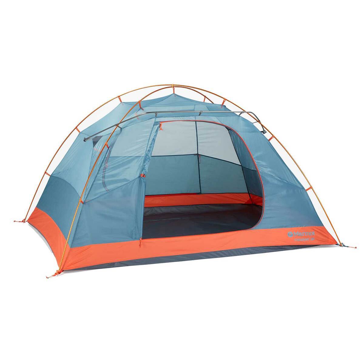 Marmot Catalyst 2-Person Camping Tent - Red Sun/Cascade Blue - Red Sun/Cascade Blue Marmot Catalyst 2-Person Camping Tent - Red Sun/Cascade Blue - Red Sun/Cascade Blue