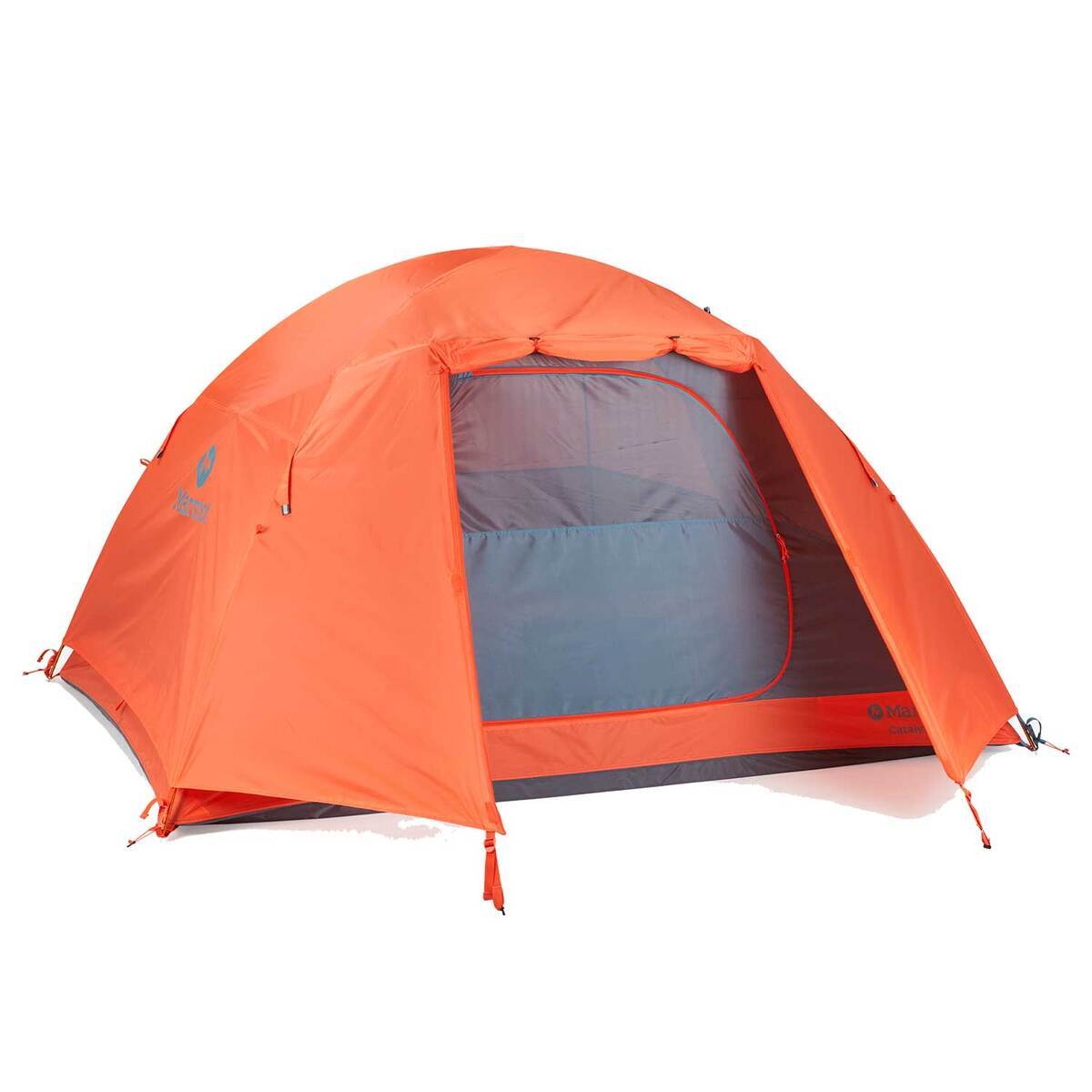 Marmot Catalyst 3-Person Camping Tent - Red Sun/Cascade Blue - Red Sun/Cascade Blue Marmot Catalyst 3-Person Camping Tent - Red Sun/Cascade Blue - Red Sun/Cascade Blue