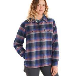 Marmot Women's Ridgefield Sherpa-Lined Long Sleeve Flannel Shirt