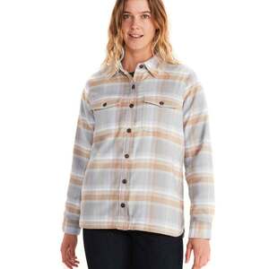 Marmot Women's Ridgefield Sherpa-Lined Long Sleeve Flannel Shirt