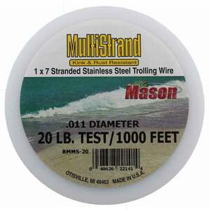 Mason Brown Multistrand Stainless Steel Trolling Wire - 20lb, 1000ft