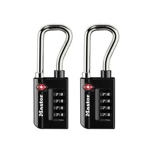 Master Lock 35mm Numeric Combination TSA-Accepted Luggage Lock - 2 pack - Black