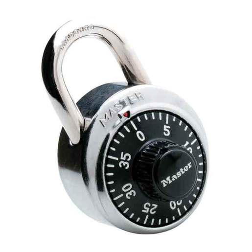 Master Lock Model No. 1500D 1-7/8in (48mm) Wide Combination Dial Padlock - Black - Master Lock