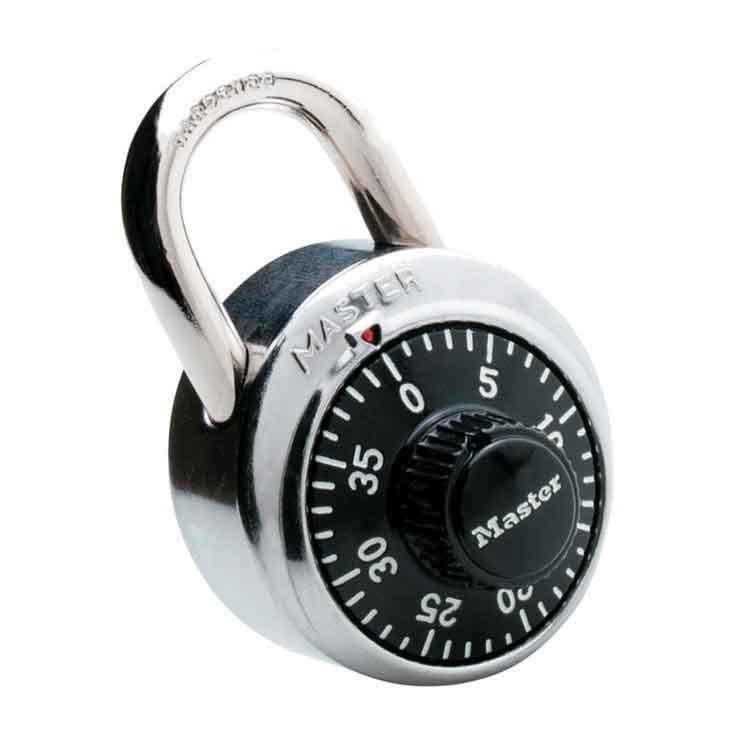 Master Lock Model No. 1500D 1-7/8in (48mm) Wide Combination Dial Padlock - Black Master Lock Model No. 1500D 1-7/8in (48mm) Wide Combination Dial Padlock - Black