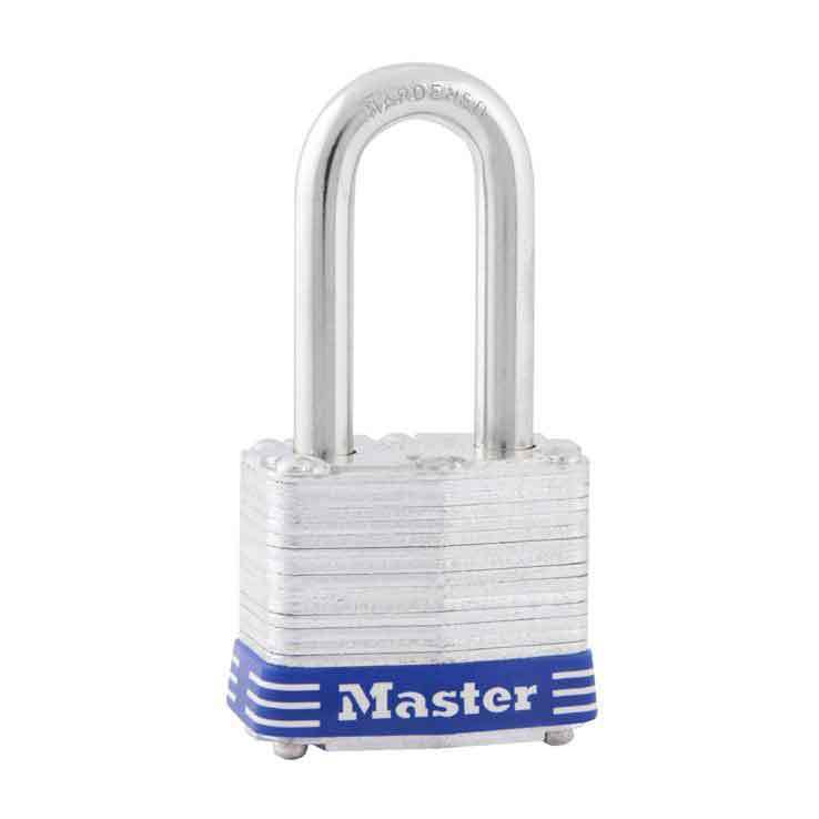 Master Lock Model No. 3DLF 1-9/16in (40mm) Wide Laminated Steel Pin Tumbler Padlock with 1-1/2 (38mm) Shackle - Silver Master Lock Model No. 3DLF 1-9/16in (40mm) Wide Laminated Steel Pin Tumbler Padlock with 1-1/2 (38mm) Shackle - Silver