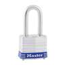 Master Lock Model No. 3DLF  1-9/16in (40mm) Wide Laminated Steel Pin Tumbler Padlock with 1-1/2 (38mm) Shackle - Silver