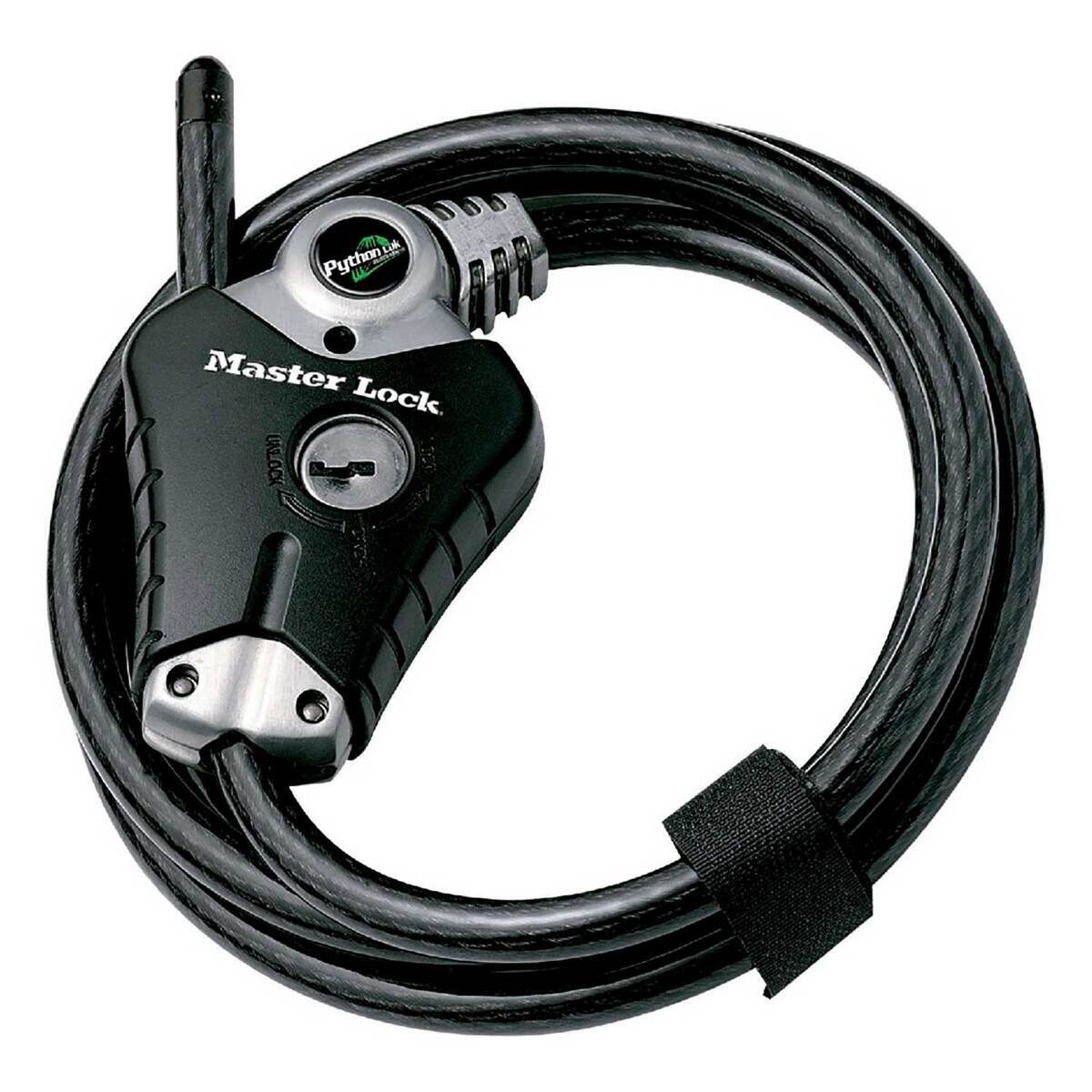 Master Lock Python Adjustable Locking Cable - 6ft x 3/8in Black ...