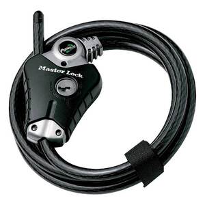 Master Lock Python Adjustable Locking Cable - 6ft x 3/8in Black