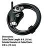 Master Lock Python Adjustable Locking Cable - 6ft x 3/8in Black - Black