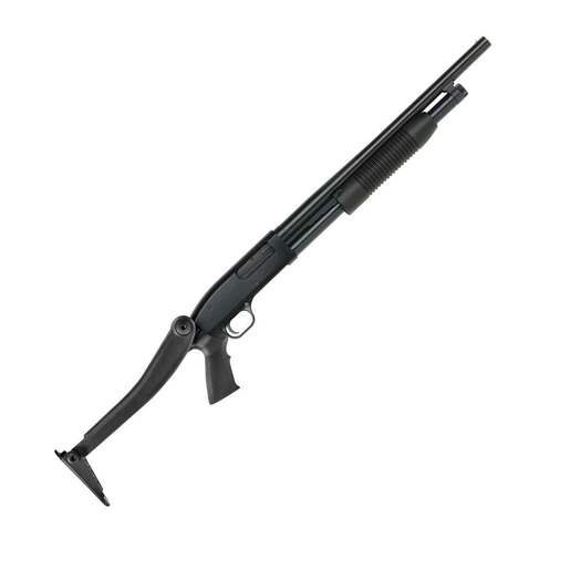 Maverick 88 Security with Top-Folding Stock 12 Gauge 3in Blued Pump Action Shotgun – 18.5in