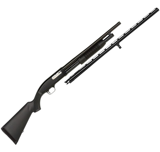 Mossberg Maverick 88 Field & Security Combo 12 Gauge 3in Blued Pump Shotgun – 18.5in/28in – Black