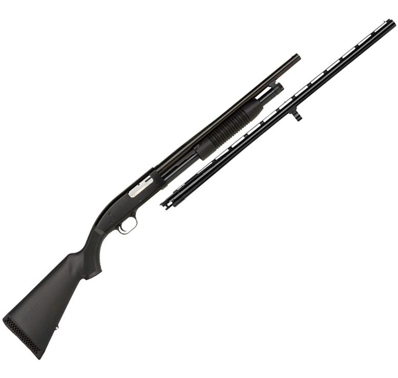Mossberg Maverick 88 Field & Security Combo Blued 12 Gauge 3in Pump Shotgun - 18.5in/28in - Black Mossberg Maverick 88 Field & Security Combo Blued 12 Gauge 3in Pump Shotgun - 18.5in/28in - Black