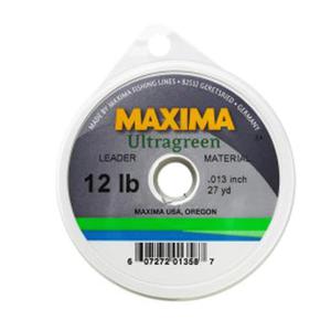Maxima Ultragreen Leader - 15lb, Moss Green, 27yds