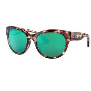 Costa Maya Polarized Sunglasses - Shiny Coral Tortoise/Green Mirror