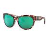 Costa Maya Polarized Sunglasses - Shiny Coral Tortoise/Green Mirror - Adult