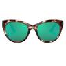 Costa Maya Polarized Sunglasses - Shiny Coral Tortoise/Green Mirror - Adult