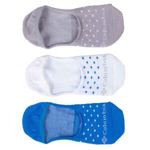Columbia Women's Dottie Liner Casual Socks 3 Pack - White/Blue/Gray - M