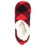 Sof Sole Women's Fireside Plaid Footie Slippers - Red - M - Red M