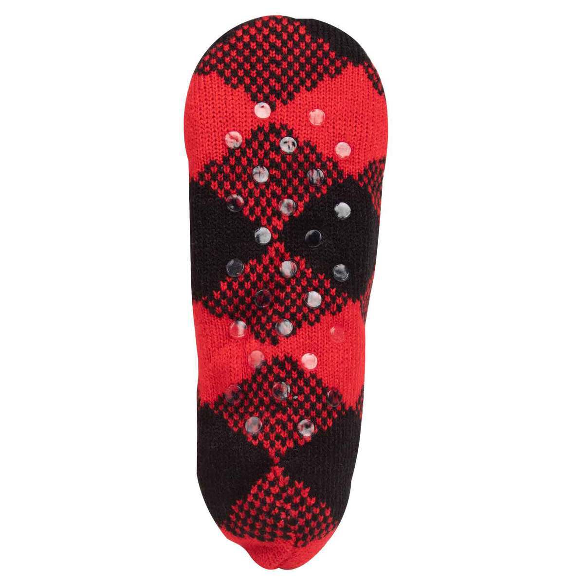 Sof Sole Women's Fireside Plaid Footie Slippers - Red - M - Red M Sof Sole Women's Fireside Plaid Footie Slippers - Red - M - Red M