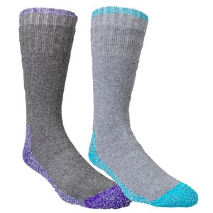 Realtree Women's Merino 2 Pack Hunting Socks - Teal/Purple - M