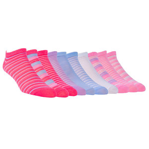 Sockhub Women's Stripes 10 Pack Casual Socks - Pink Assorted - M