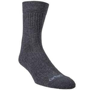 Carhartt Women's Force Grid Synthetic-Merino Wool Blend Work Socks - Carbon Heather - M